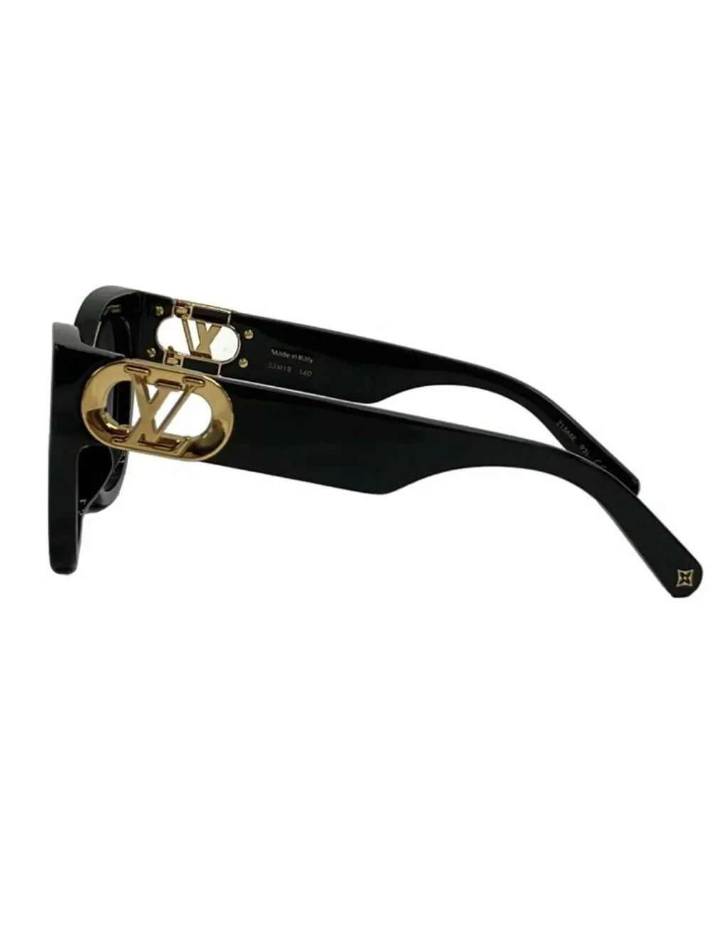 Louis Vuitton Sunglasses LV Link Cat Eye Black Gold Eyewear